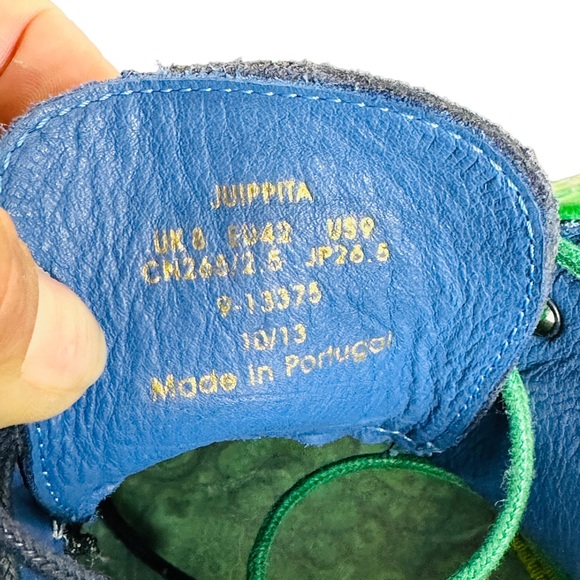 Ted Baker London Suede Oxfords Juippita Size 9 US Portugal Blue lace up - Picture 9 of 10